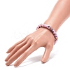 Acrylic Curved Tube Beaded Stretch Bracelet BJEW-JB08443-01-3