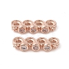 Rack Plating Brass Pave Clear Cubic Zirconia Spacer Bars KK-B088-11C-RG-1