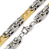 201 Stainless Steel Links Chain Necklace NJEW-F22-39K-GP-2