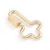 Brass Screw Carabiner Lock Charms X-ZIRC-I041-04G-3