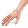 Acrylic Curved Tube & Round Chunky Stretch Bracelet for Women BJEW-JB08282-3