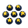 Opaque Resin Enamel Cabochons CRES-N031-017-2