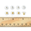 100Pcs 2 Colors Brass Clutch Earring Backs with Pad KK-FS0001-14-6