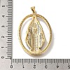 Rack Plating Brass Micro Pave Cubic Zirconia Pendants X-KK-U019-25G-3