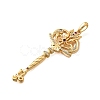 Brass Micro Pave Cubic Zirconia Big Pendants X1-KK-B147-04G-06-2