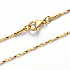PVD Vacuum Plating 304 Stainless Steel Boston Link Chain Necklace NJEW-S420-006B-G-2