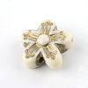 Flower Plating Acrylic Beads PACR-Q102-138A-2