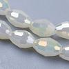 Electroplate Glass Beads Strands EGLA-J013-4X6mm-F03-6