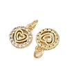 Brass Micro Pave Cubic Zirconia Pendants ZIRC-I367-05G-10-2
