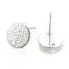 Hammered Brass Stud Earring Findings X-KK-S345-202P-2