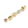 Brass Micro Pave Colorful Cubic Zirconia Big Pendants KK-E802-18G-A-2