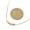 Rack Plating Brass Pave Colorful Cubic Zirconia Cube Link Necklaces NJEW-JN04999-3