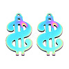 Ion Plating(IP) 201 Stainless Steel Charms STAS-N098-133M-1