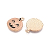 Halloween Theme Rack Plating Luminous Alloy Enamel Pendants ENAM-N056-229G-3
