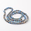 Natural Imperial Jasper Beads Strands X-G-I122-8mm-13-2