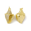 Rack Plating Brass Micro Pave Cubic Zirconia Pendants X-KK-C007-30G-1