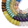 Glass & Natural White Shell & Dyed Howlite Beads Strands G-Z135-C09-4X6MM-3