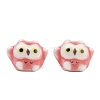Cute Hand Painted Mini Owl Porcelain Beads PORC-F014-01F-1
