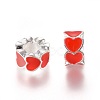Alloy Enamel European Beads MPDL-R011-01-2