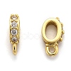 Brass Micro Pave Cubic Zirconia Tube Bails X-ZIRC-H119-11-4