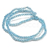 Transparent Baking Paint Glass Beads Strands DGLA-F002-02A-04-3