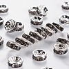 Brass Grade A Rhinestone Spacer Beads RSB038NF-03-1
