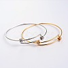 Adjustable Ion Plating(IP) 304 Stainless Steel Expandable Bangle Making BJEW-L523-16-1