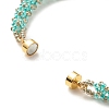 Glass Seed Beaded Bracelet with Brass Magnetic Clasps BJEW-JB07801-05-6