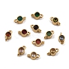 12 Colors 304 Stainless Steel Pave Cubic Zirconia Geometric Connector Charms SA-CBAFEA1-01B-G-1
