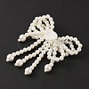 Handmade Imitation Pearl Beaded Bowknot Ornament Accessories DIY-WH0304-367-2
