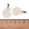 Hearted Natural Lemon Quartz Pendants G-Q601-45H-3