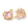 Real 18K Gold Plated Brass Micro Pave Cubic Zirconia Charms KK-Q779-08G-04-2