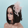 Polyester & Fether Hair Accessories AJEW-WH0031-31B-4