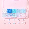 10 Styles Transparent Crackle Acrylic Beads MACR-FS0001-81-9