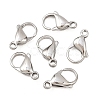 Tarnish Resistant 316 Surgical Stainless Steel Lobster Claw Clasps STAS-316-FL18A-1