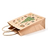 Christmas Theme Printed Kraft Paper Bags with Handles ABAG-M008-08E-2