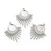 Non-Tarnish 304 Stainless Steel Pendant Cabochon Settings STAS-H172-13P-4