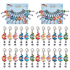Polka Dot Elephant Alloy Enamel Pendant Locking Stitch Markers HJEW-AB00130-1