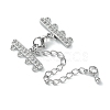 Brass Micro Pave Cubic Zirconia Chain Extender ZIRC-Q022-031P-NR-3