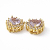 Rack Plating Brass Micro Pave Cubic Zirconia Beads KK-C007-12G-4