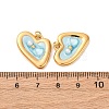 304 Stainless Steel Enamel Pendants STAS-U061-12G-3