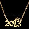 Crown Birth Year 201 Stainless Steel Pendant Necklaces for Women FS-WG4E8F2-34-1