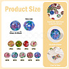 54Pcs 9 Colors Handmade Glod Sand Lampwork Beads Strands LAMP-TA0002-08-6