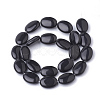 Natural Black Stone Beads Strands X-G-S292-26-2