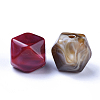 Acrylic Beads X-OACR-T007-09-M-2