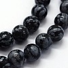 Natural Snowflake Obsidian Beads Strands G-I199-36-4mm-3