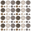 Olycraft 24 Sets 3 Colors Alloy Snap Buttons BUTT-OC0001-39-1