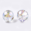 Transparent Plastic Beads OACR-S026-6mm-10-2