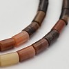 Column Natural Orange River Stone Beads Strands G-N0153-28-1