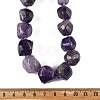 Natural Amethyst Nuggets Beaded Necklaces for Women Men NJEW-K388-01E-4